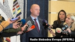 Ислам Абази, на единствената прес-конференција одржана ден по избори за шеф на ОЈО ГОКК, на 8 ноември 2022 година