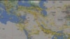 Илустрација, Графички приказ на воздушниот сообраќај во воздушниот простор над Иран и Сирија непосредно пред нападите на иран врз Израел
