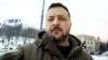 Украинскиот претседател Володимир Зеленски за време на видео обраќање по повод Денот на вооружените сили. Киев, декември, 2023 година. 