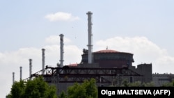 Centrali bërthamor i Zaporizhjas, i kontrolluar nga Rusia, në jug të Ukrainës, qershor 2023.