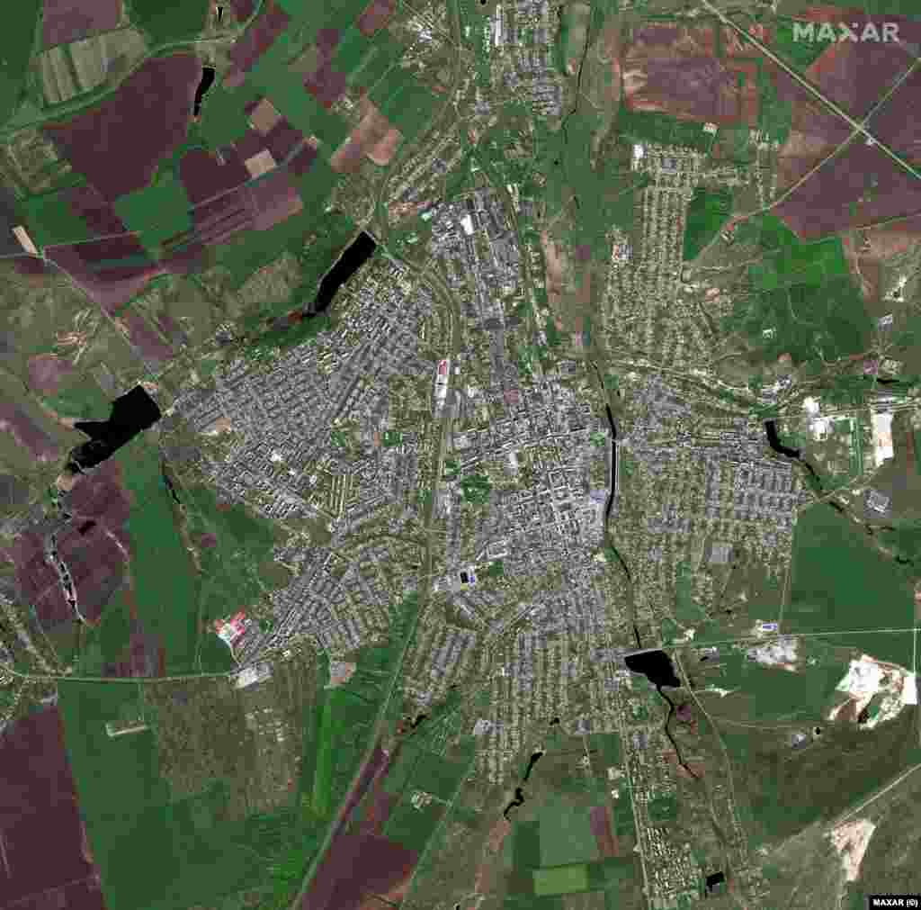 Pogled na Bahmut, 8. maja 2022.