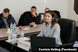 Judecătoarea Aurelia Cazacliu, în timpul audierii de către comisia vetting