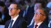 Varga Mihály pénzügyminiszter és Matolcsy György jegybankelnök az Eurázsia Fórumon 2023. november 23-án.