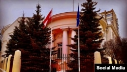 A view of the Austrian Embassy in Moscow