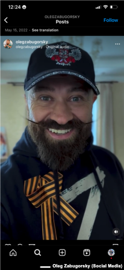 Zabugorsky/Timoșciuk într-o postare pe Instagram din 15 mai 2022, după revenirea în Rusia din Statele Unite