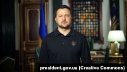 Predsednik Ukrajine Volodimir Zelenski tokom obraćanja, oktobar 2023. 