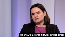 Белоруската опозициска лидерка во егзил Свјатлана Циханускаја. 