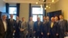 Studenikin și alți diplomați ruși la Misiunea F. Ruse de pe lângă UE, Bruxelles, februarie 2020. 