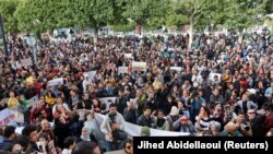Protest migranata u Tunisu, 25. februar 2023. 