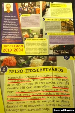 Molnár István erzsébetvárosi képviselő 2019-es kampánykiadványa