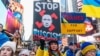 În timpul unui miting în sprijinul Ucrainei. New York, SUA, 7 ianuarie 2023 (imagine-simbol)