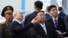 Президентът на Русия Владимир Путин и лидерът на Северна Корея Ким Чен Ун по време на посещение в Русия 