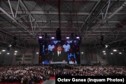Marcel Ciolacu, în timpul discursului de la Congresului PSD.