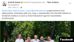 Kontárt Károly a balatoni polgármesterekkel