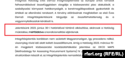 Részlet az IH jelentéséből (kiemelés a Szabad Európától)