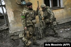 Украинские военные в районе Бахмута, 11 марта 2023 года