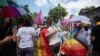 Fotografie de la Marșul Pride organizat la Chișinău în iunie 2024. 
