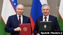 Владимир Путин и Шавкат Мирзијоев, Узбекистан, 27 мај 2024