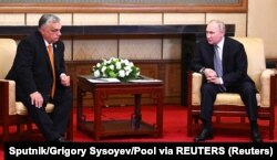 Orbán și Putin la Beijing, 17 octombrie 2023.