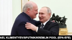 Русија - Средба меѓу Владимир Путин и Александар Лукашенко во Москва, 5 април 2023.