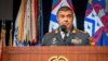 6 octombrie 2016 - Igor Gorgan le vorbește studenților, profesorilor și invitaților la ceremonia la care a fost inclus în International Hall of Fame la Colegiul de Comandă și Stat Major General la Fort Leavenworth, Kansas, SUA,