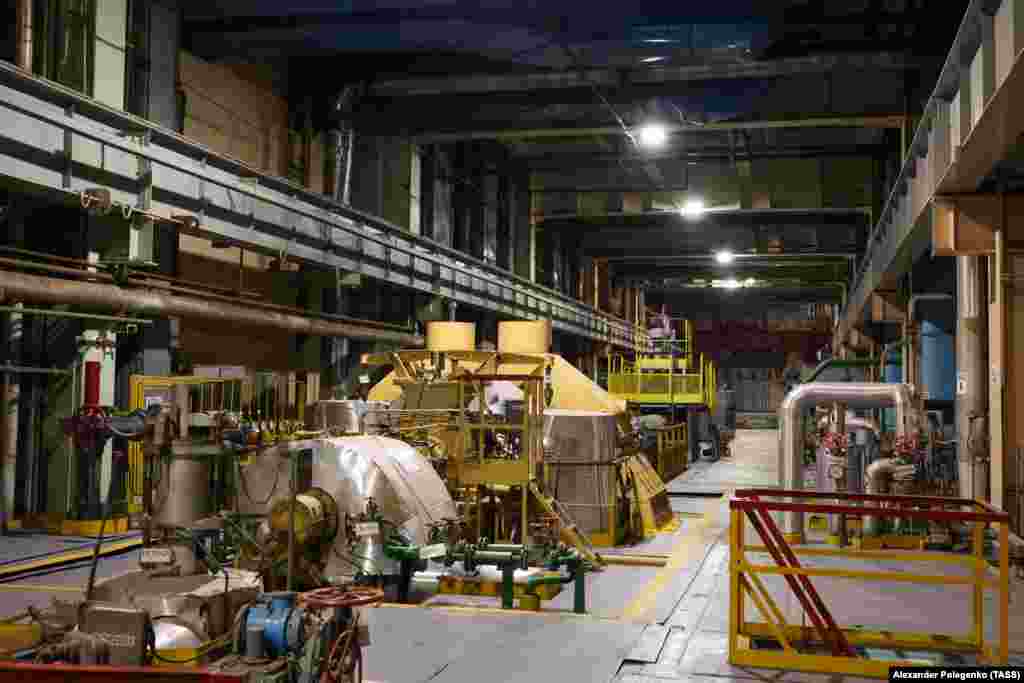 Turbine elektrane, fotografija načinjena 2. marta. Zaporižje trenutno ne proizvodi električnu energiju, ali njeni reaktori zahtijevaju stalno hlađenje. Te operacije vodi obučeno osoblje, kako bi se izbjegao rizik od nuklearnog topljenja.