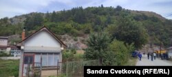 Ekipet e mediave në Banjskë.