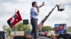 Primarul din Istanbul, Ekrem Imamoglu, la un miting (fotografie de arhivă).