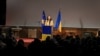 Presidentja e Kosovës, Vjosa Osmani, gjatë fjalimit në rastin e shënimit të Ditës së Pavarësisë së Ukrainës në Prishtinë, më 25 gusht 2023.