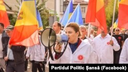 Protestul partidului „Șansă” din noiembrie 2023. 