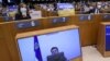 Președintele Volodimir Zelenski adresându-se Parlamentului European, 1 martie 2022