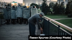 Imagine din timpul protestelor din Belarus din 2020.