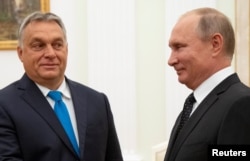 Премьер-министр Венгрии Виктор Орбан и Владимир Путин