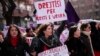 Pamje nga njëra prej protestave të mbajtura në Prishtinë kundër dhunës ndaj grave. Fotografi ilustruese nga arkivi.