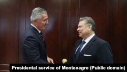 Izaslanik SAD za Zapadni Balkan Gabriel Eskobar i predsjednik Crne Gore Milo Đukanović prilikom posljednjeg susreta 15. decembra u Podgorici.