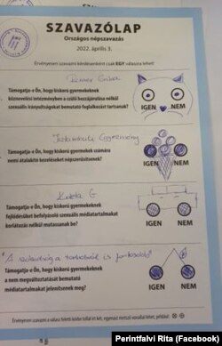 Ő biztos átoperáltatná az óvodásokat: egy kitöltött szavazólap 2022-ből