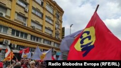 ССМ протест пред Стопанска Комора за Први мај