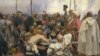 Kozakët e Zaporizhjas duke i shkruar një letër tallëse sulltanit turk. Pikturuar nga Ilya Repin, 1880-91.