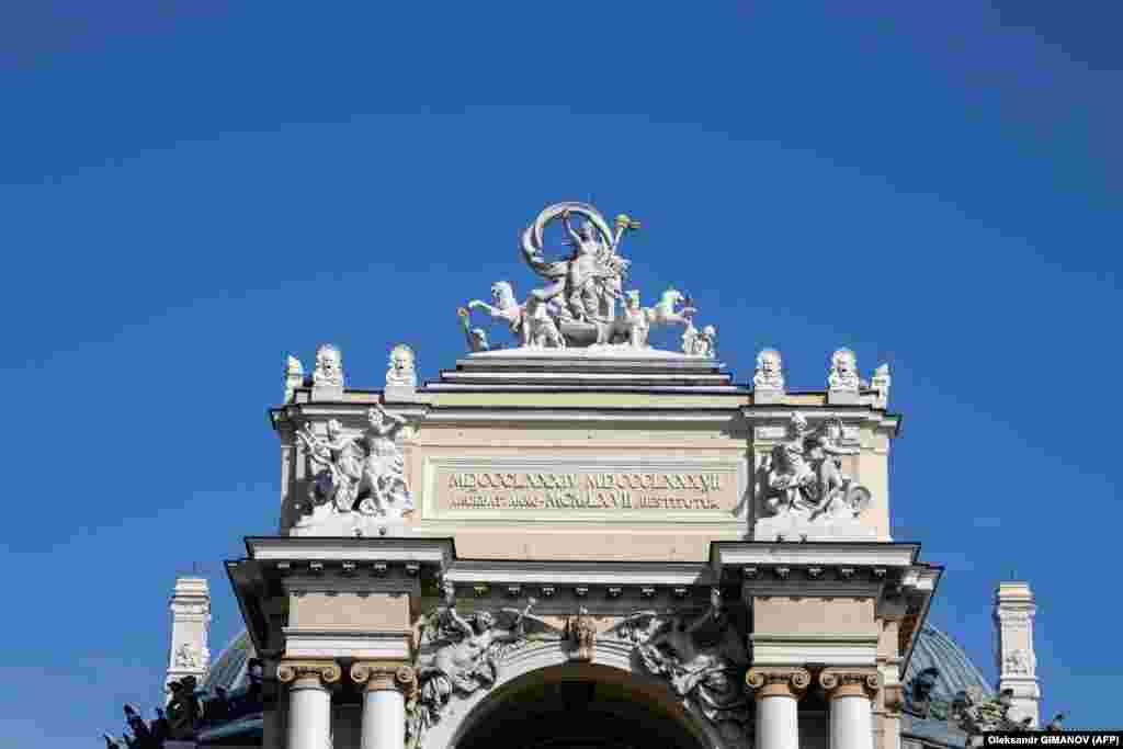 Detalii de la clădirea Teatrului Național de Operă și Balet din Odesa.&nbsp;