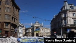 Odesa, orașul istoric, pregătit de atacuri, Ucraina, martie 2022. 
