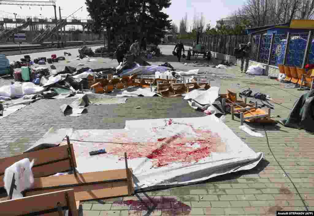 Železnička stanica u Kramatorsku nakon napada