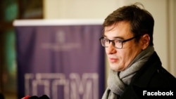 Karácsony Gergely főpolgármester sajtótájékoztatón, 2021. november 29-én.