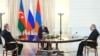 Ադրբեջանի, Ռուսաստանի և Հայաստանի ղեկավարներ Իլհամ Ալիևը, Վլադիմիր Պուտինը և Նիկոլ Փաշինյանը, արխիվ