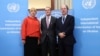 Jasminka Jumhur (stânga), alături de colegii ei din Comisia de anchetă ONU pentru Ucraina, Erik Mose și Pablo de Greiff. (Arhivă)