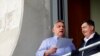 Orbán Viktor Mészáros Lőrinccel a felcsúti stadionban 2019 májusában