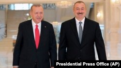 Թուրքիայի նախագահ Ռեջեփ Էրդողանը և Ադրբեջանի նախագահ Իլհամ Ալիևը հանդիպում են Բաքվում, արխիվ