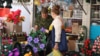 Moldova: artificial flowers, plastic flowers for sale at the Central Market on the eve of the Easter holidays