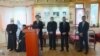 Prijësit fetarë në Maqedoninë e Veriut pas takimit me ministrin e Shëndetësisë, Bekim Sali.
