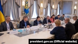La o întîlnire a președintelui Zelenski cu misiunea FMI la Kiev, 28 mai 2019