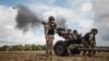 Украински военни тренират артилерийска стрелба (илюстративна снимка)